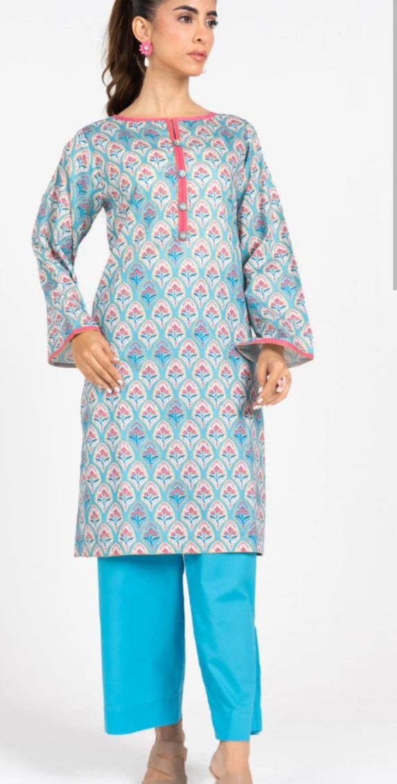AL KARAM LAWN 02 PC STITCH SUIT / BLUE