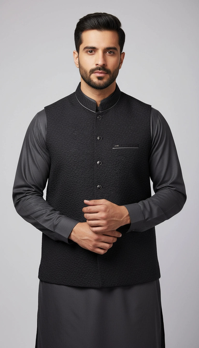 ALMIRA 01 PC WASTCOAT / BLACK