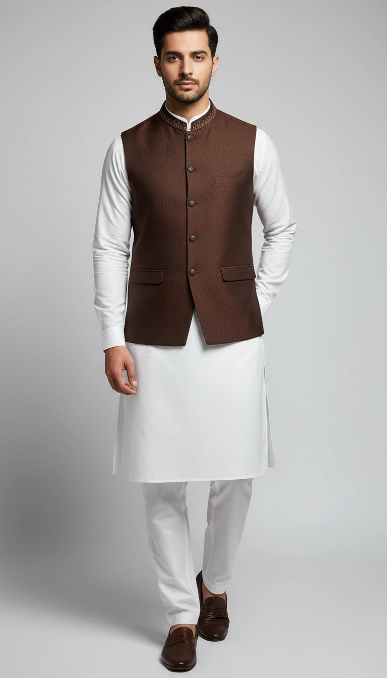 ALMIRA 01 PC WASTCOAT / BROWN