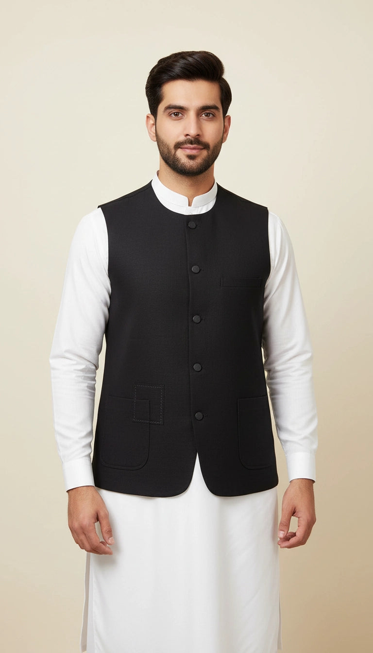 ALMIRA 01 PC WASTCOAT / BLACK