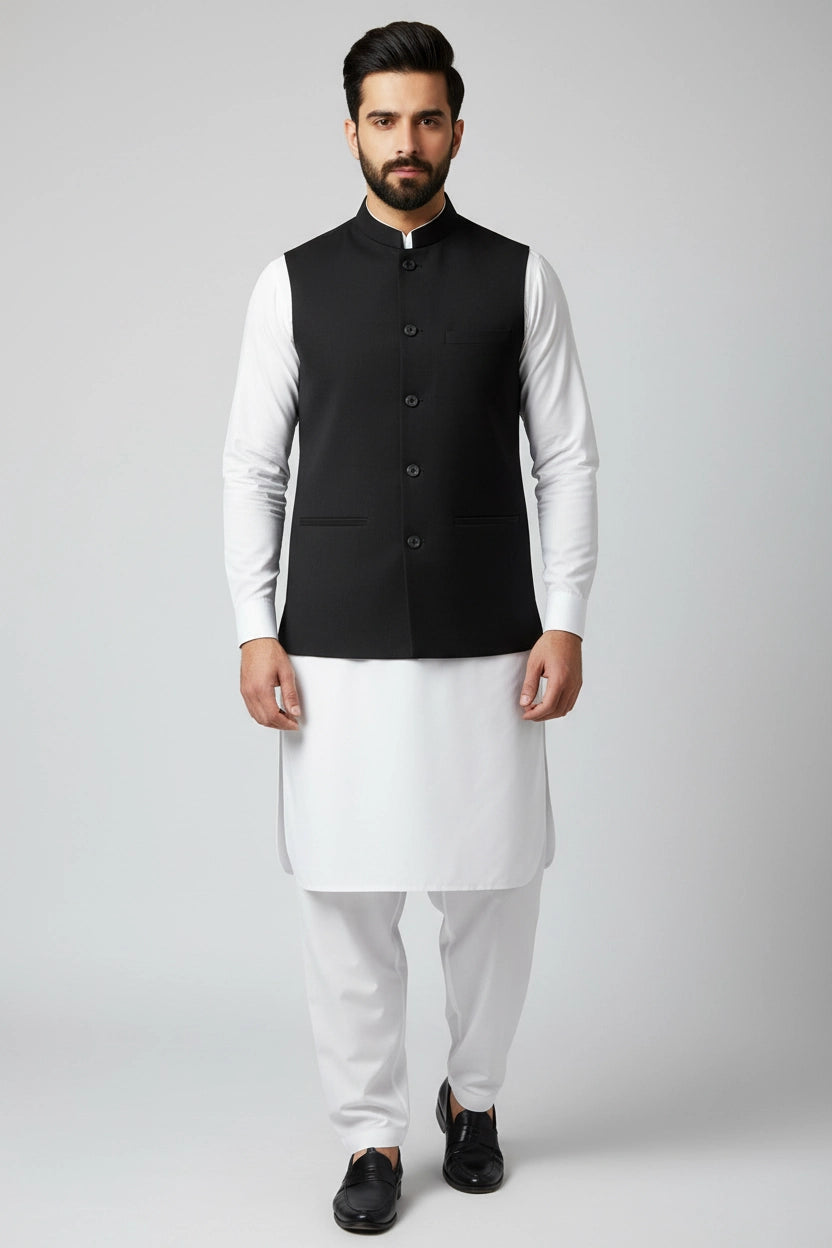 ALMIRAH 01 PC WASTCOAT / BLACK