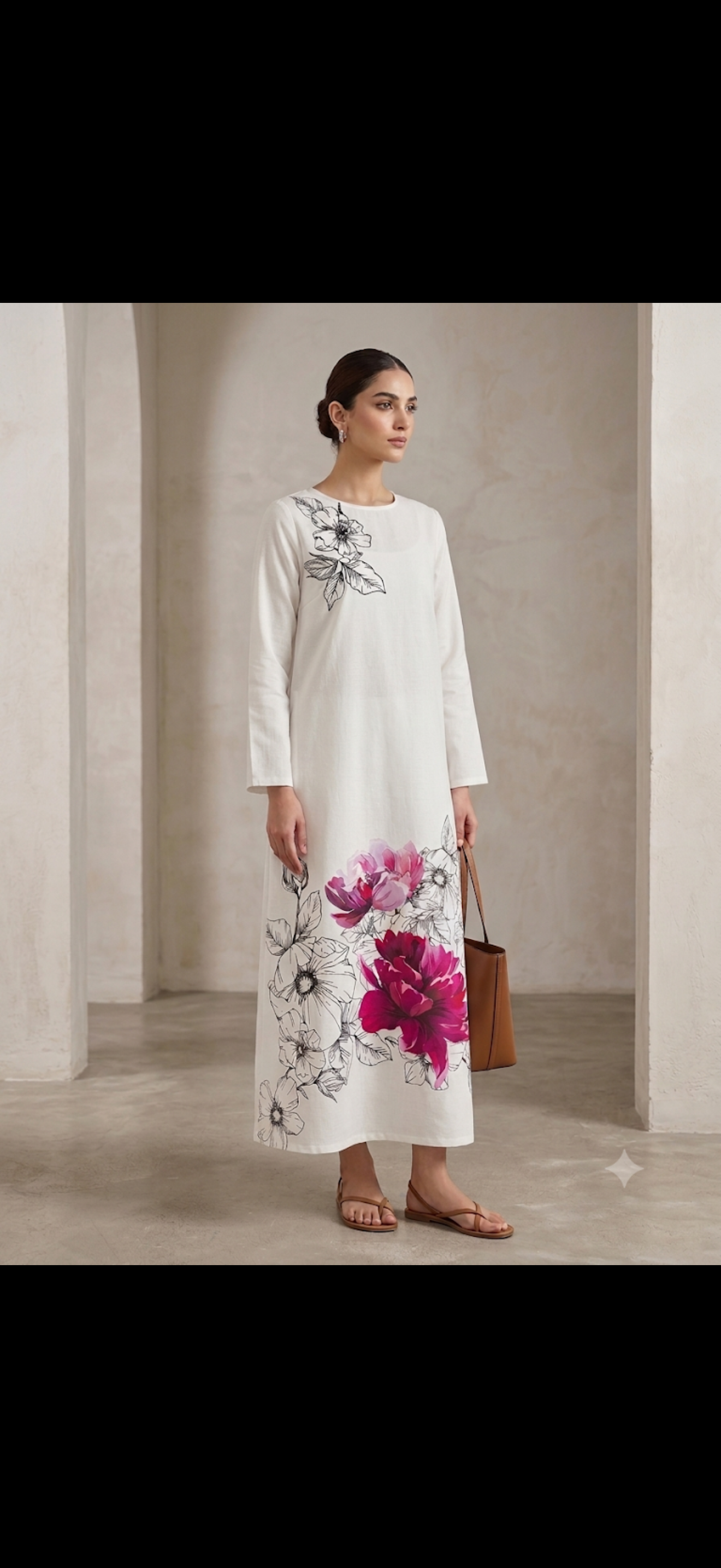 ZELLBURY 01 PC STITCH TUNIC/WHITE 0023