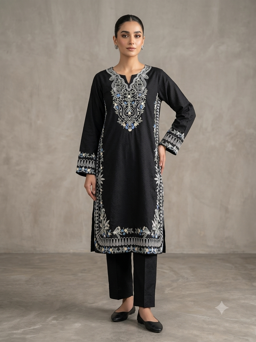 ETHNC 2pc STITCH Lawn /Black 023