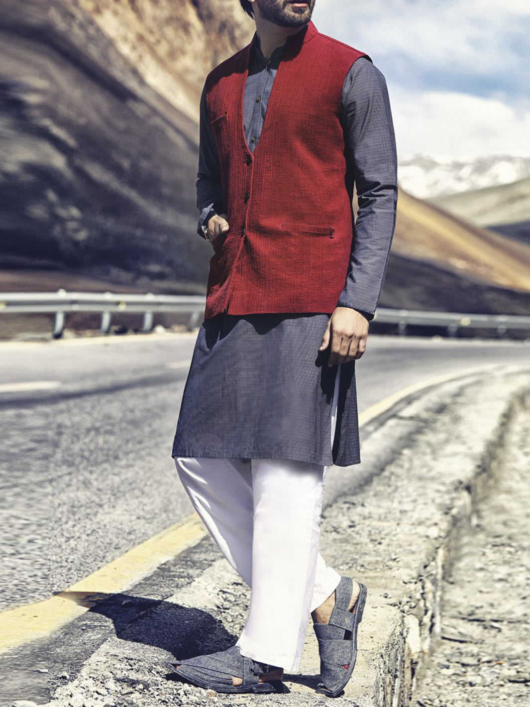 ALMIRA 01 PC WASTCOAT / RED