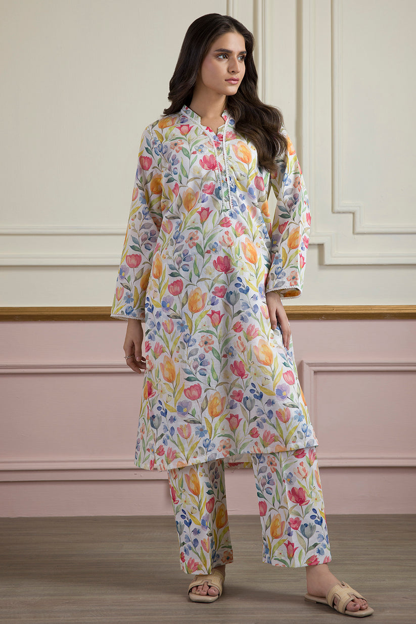 ZELLBURY 02 PC STITCH SUIT / MULTI