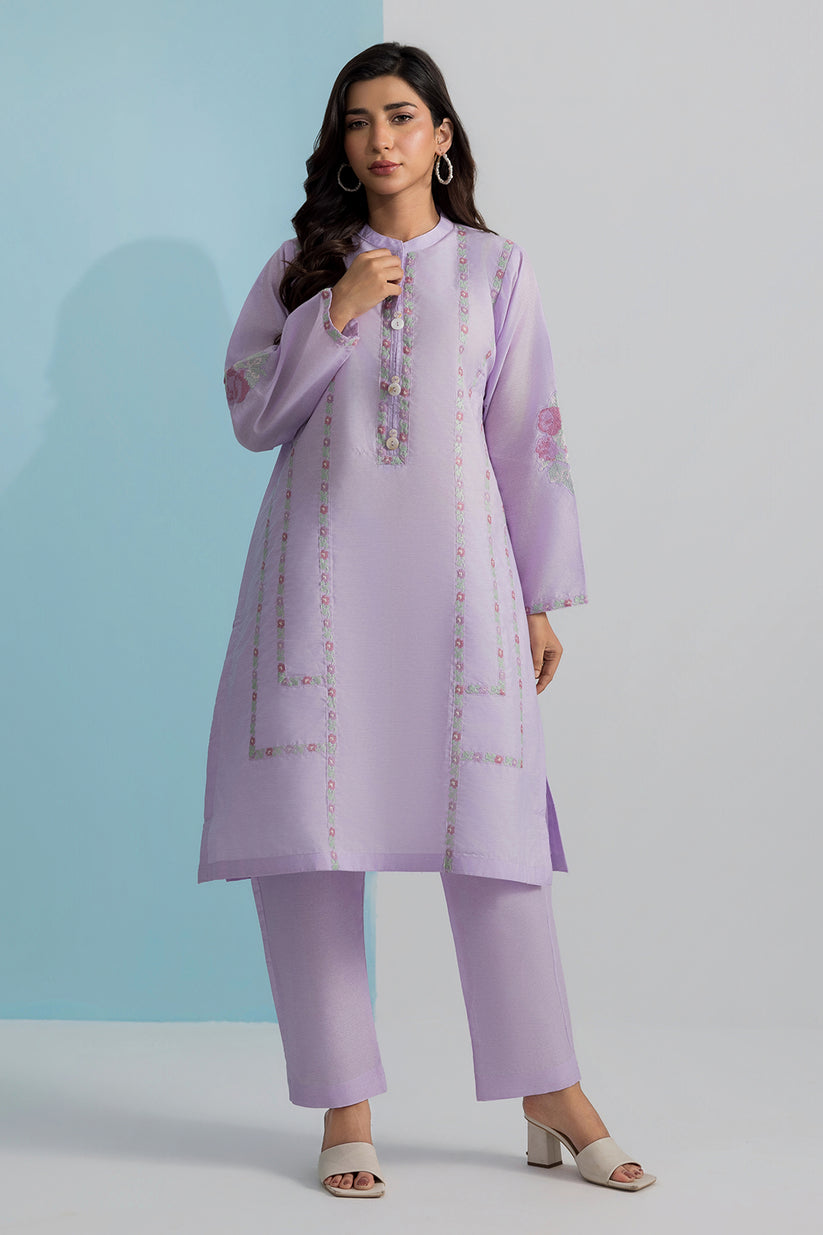 ZELLBRUY 02 PC STITCH SUIT / PURPLE -0125215