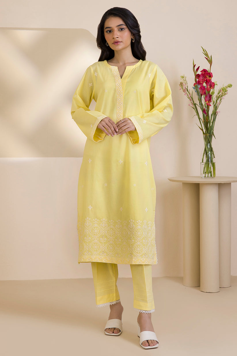 zellbury 02 pc stitch suit / yellow -0135364