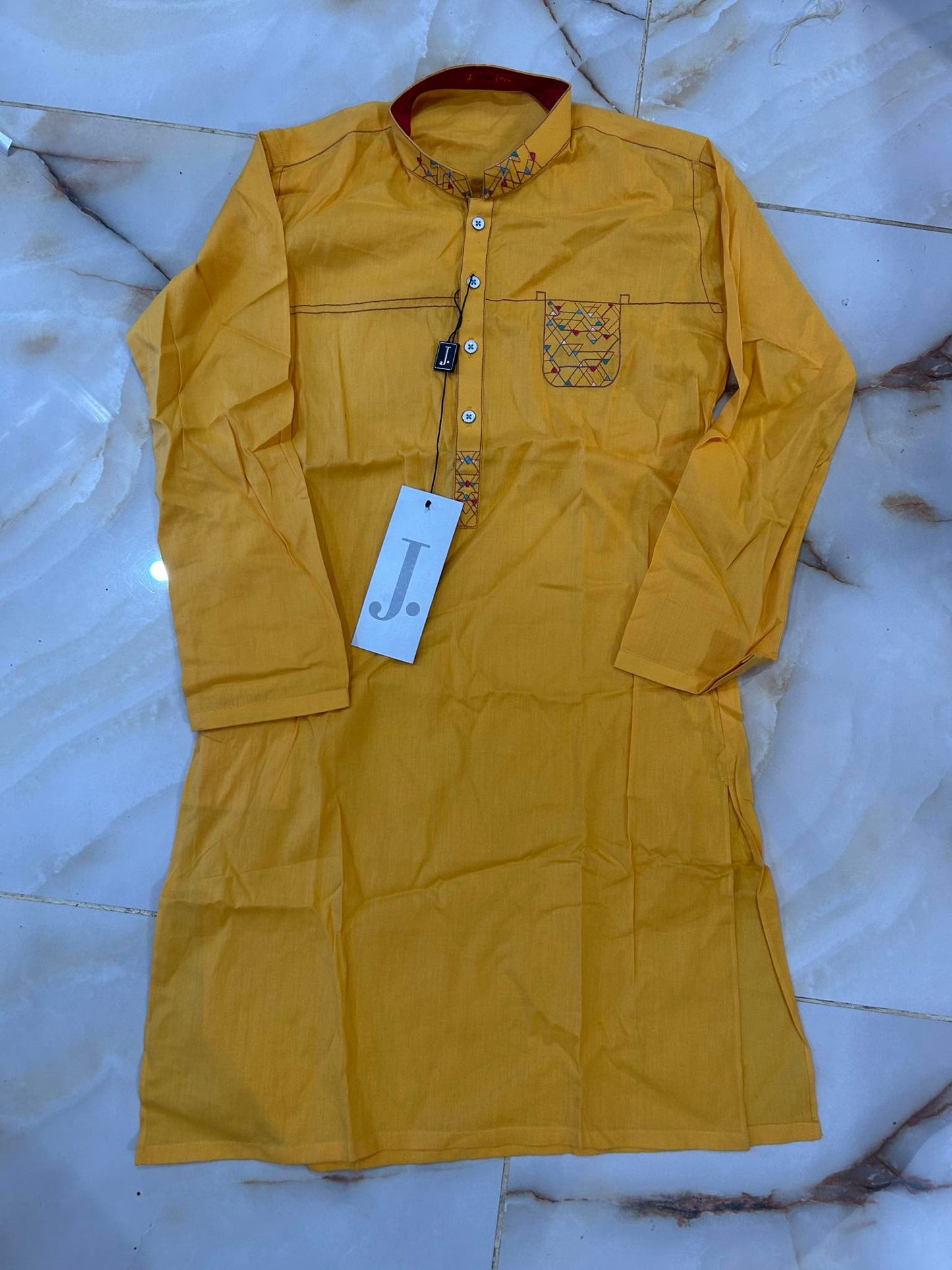 J. KIDS 01 PC STITCH KURTA / YELLOW