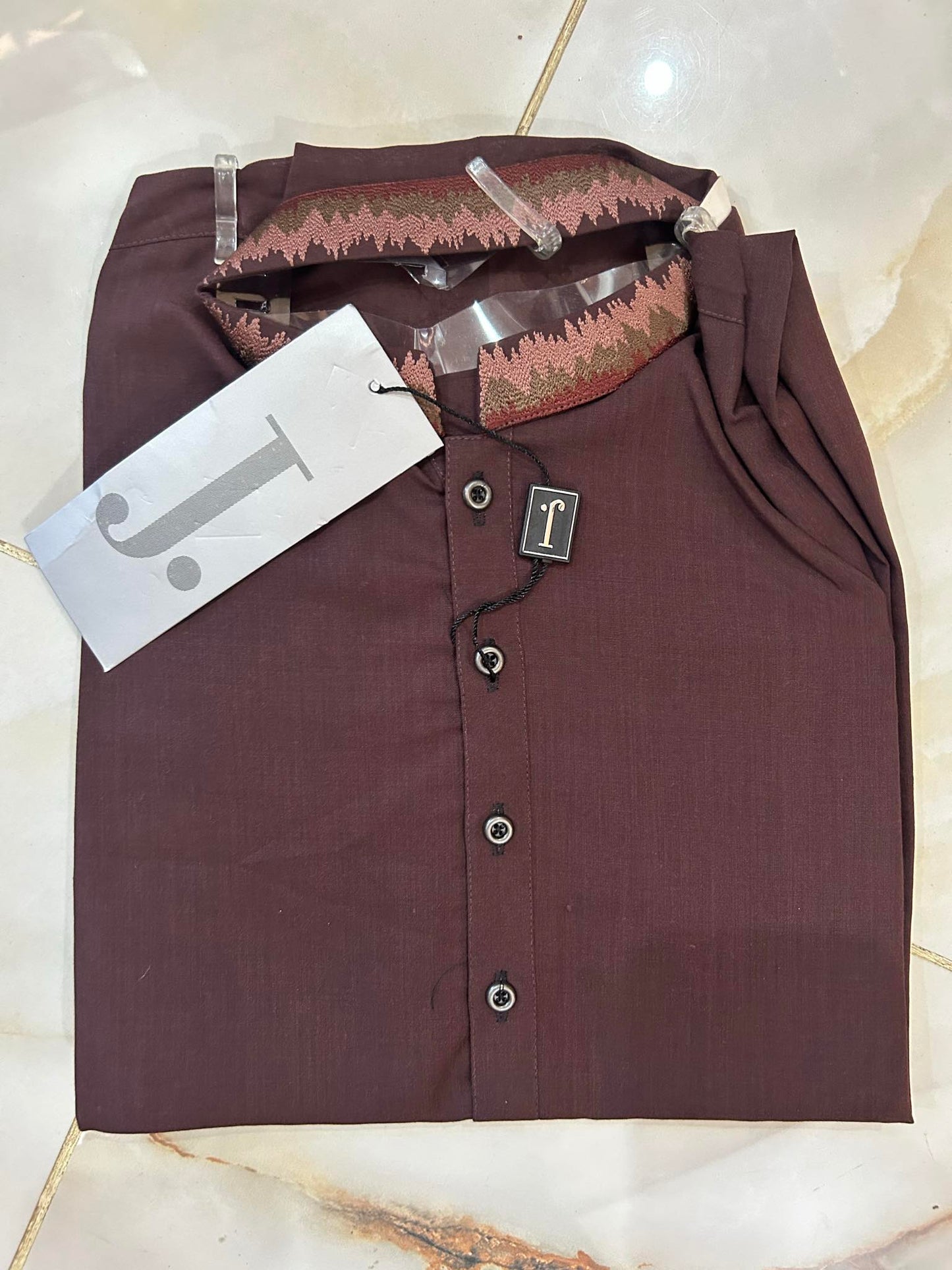 J. KIDS 01 PC STITCH KURTA / BROWN