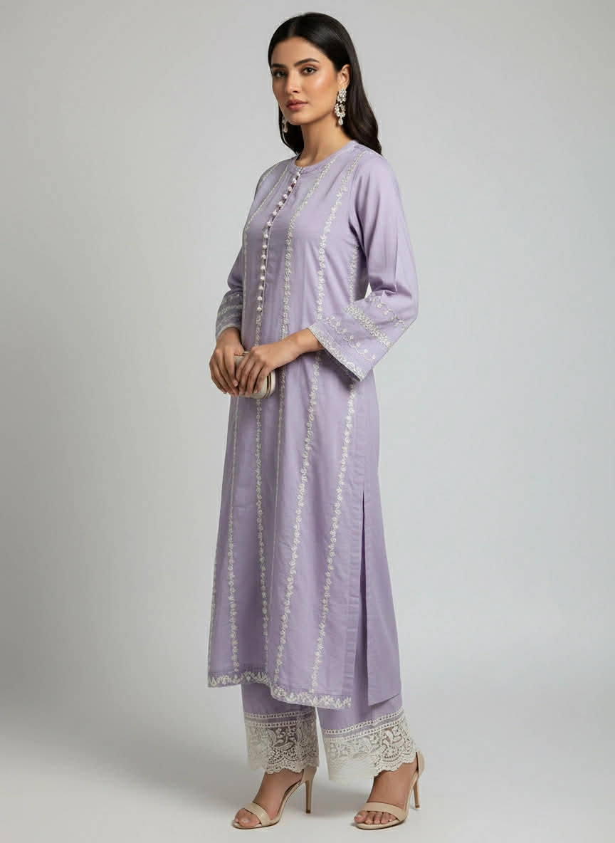 ZELLBURY 01 PC STITCH KURTI / LIGHT PURPLE