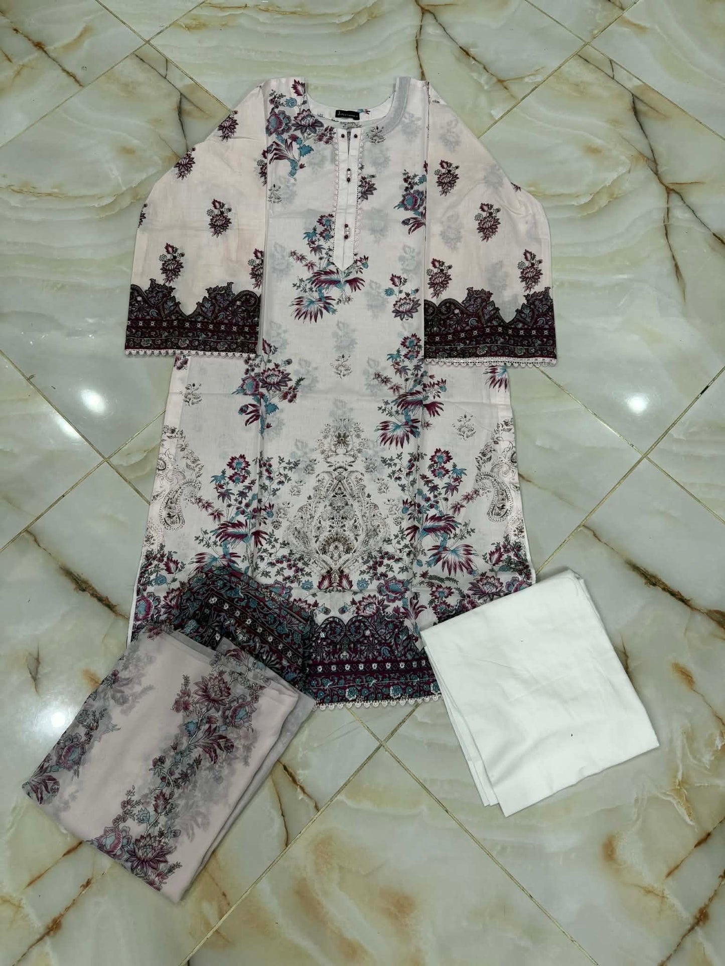 j. 03 pc stitch suit / light pink new sytle