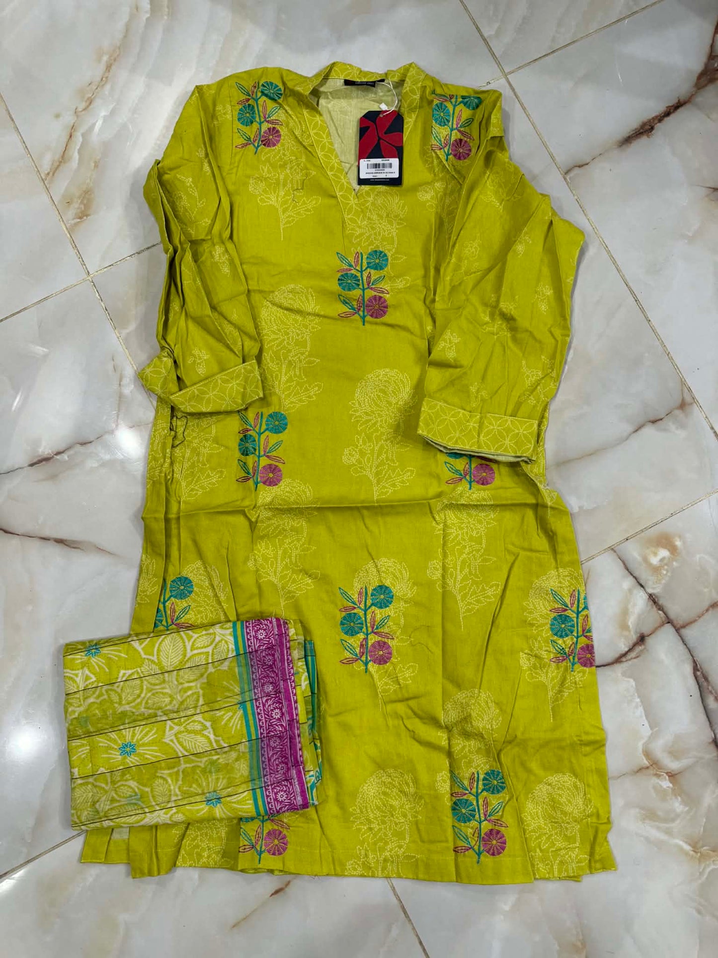 AL KARAM 02 PC STITCH SUIT / GREEN