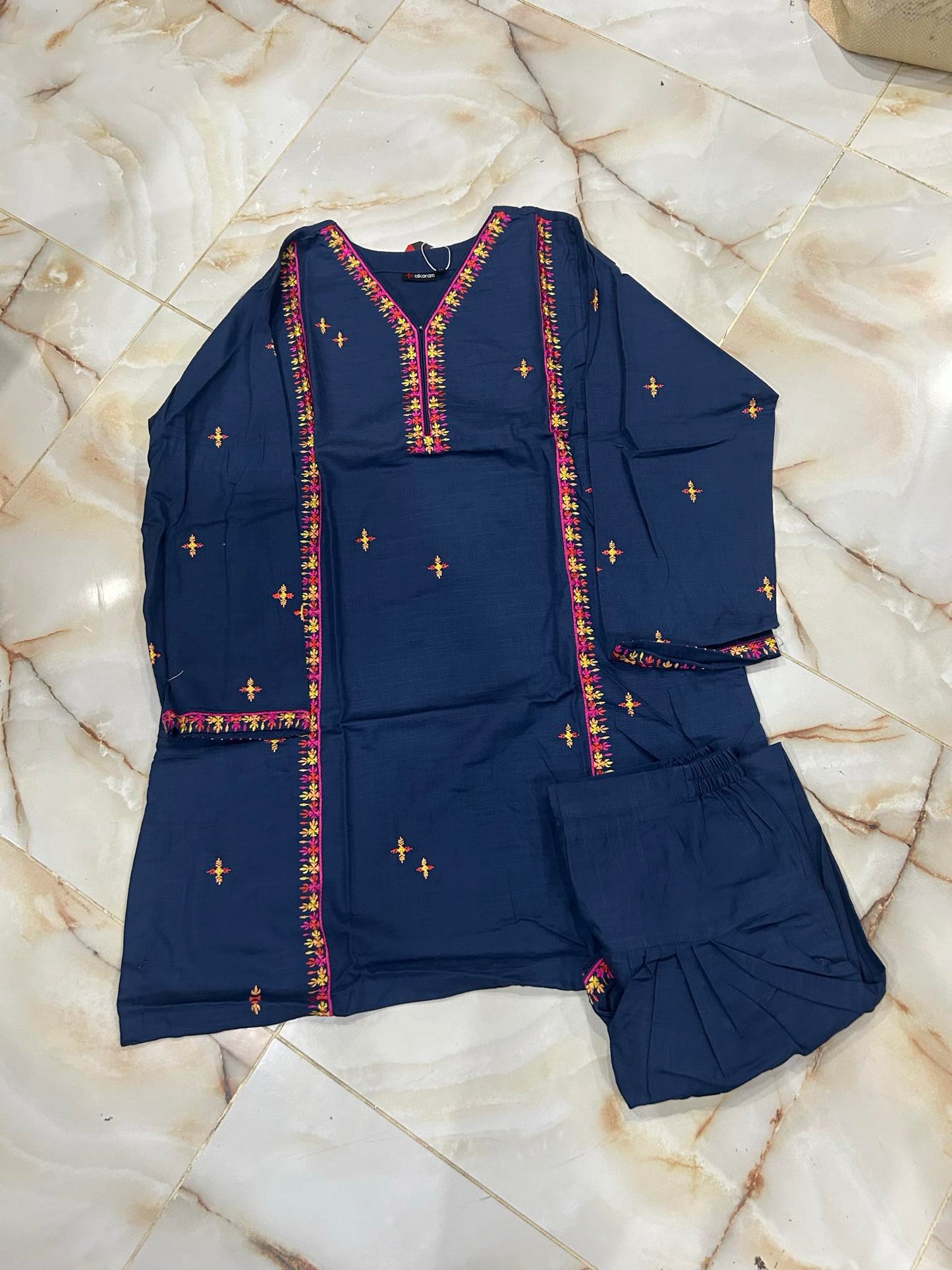 al karam 02 pc stitch suit / blue
