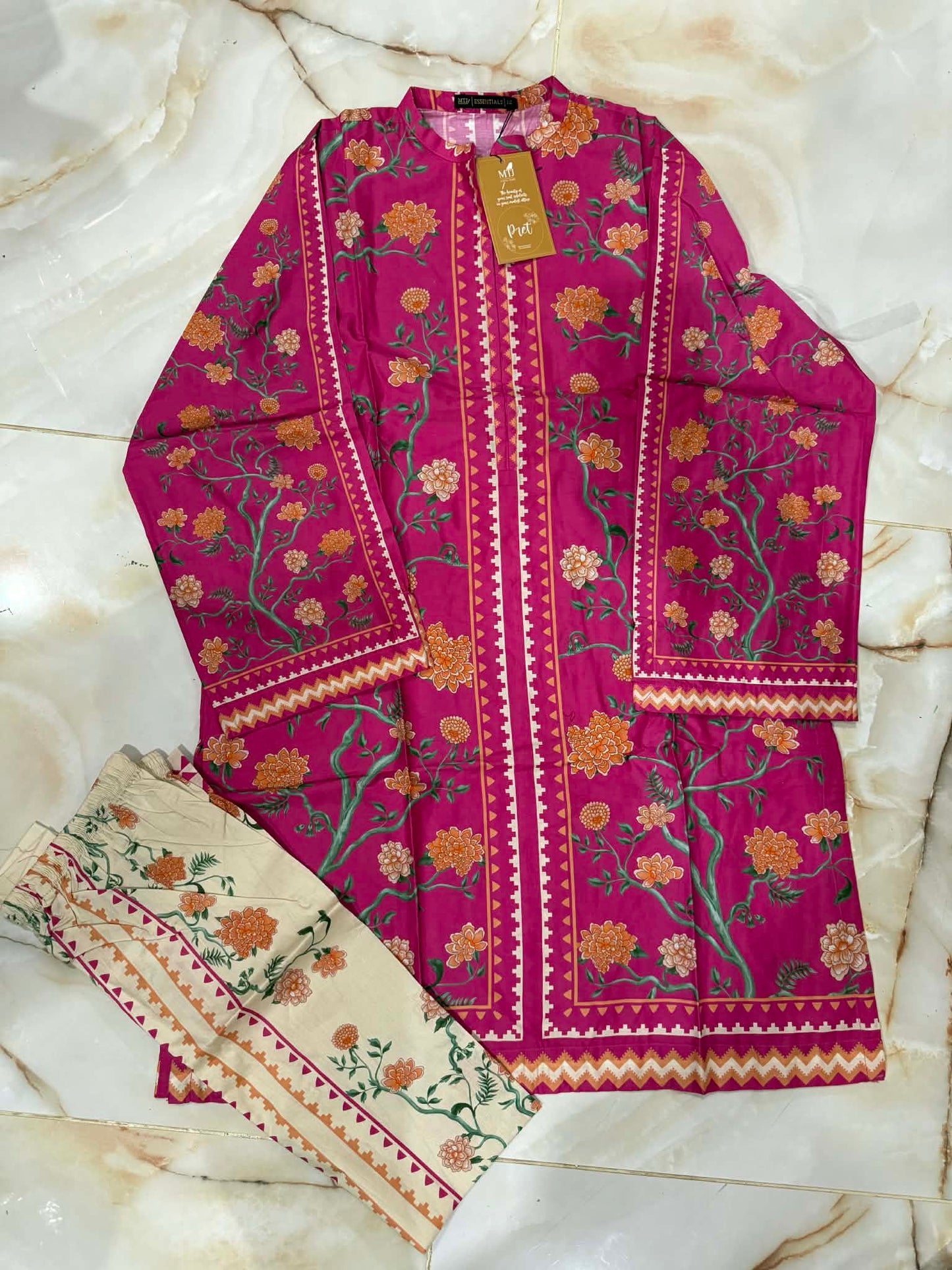 MTJ 02 PC STITCH SUIT / PINK
