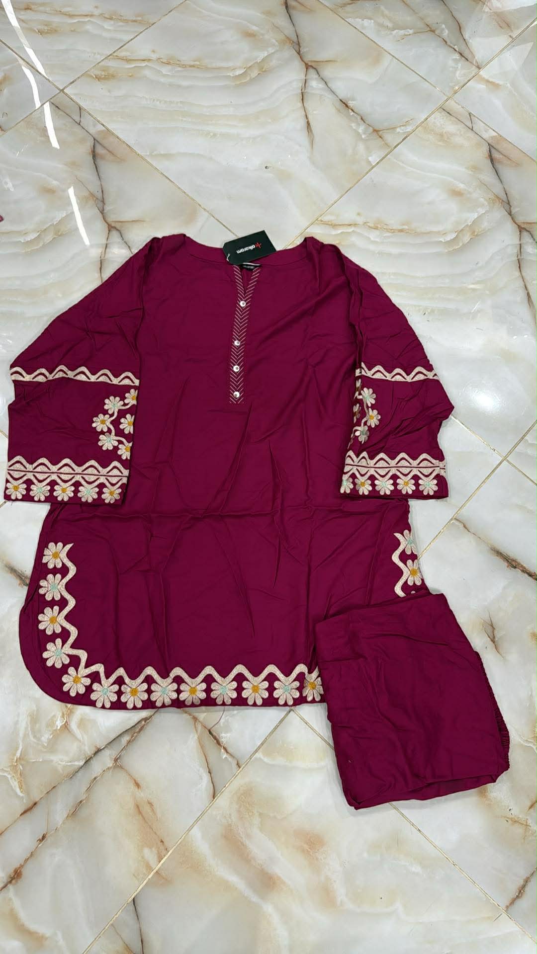 AL KARAM 02 PPC STITCH SUIT / MAROON