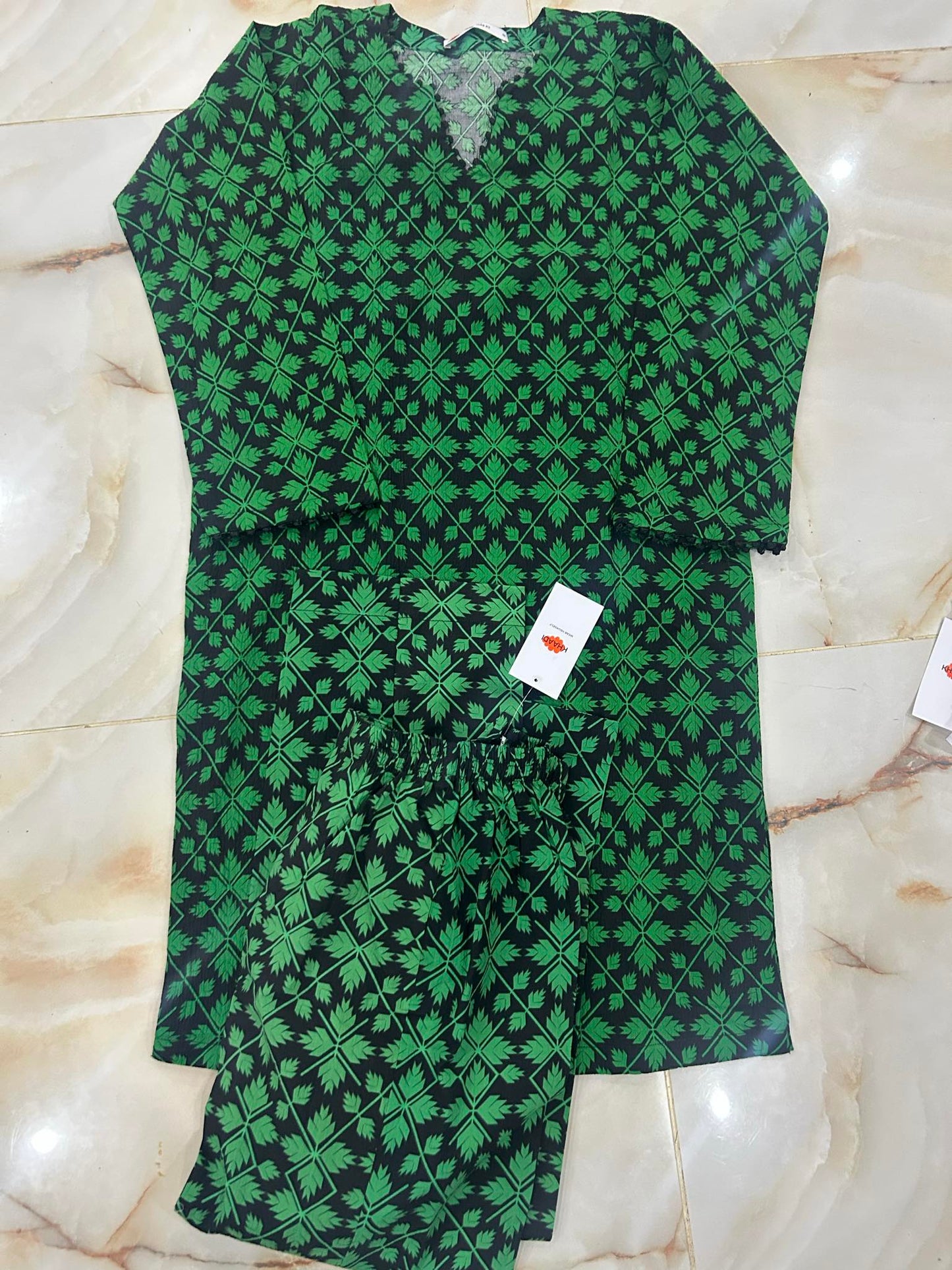KHAADI 02 PC STITCH SUIT / GREEN