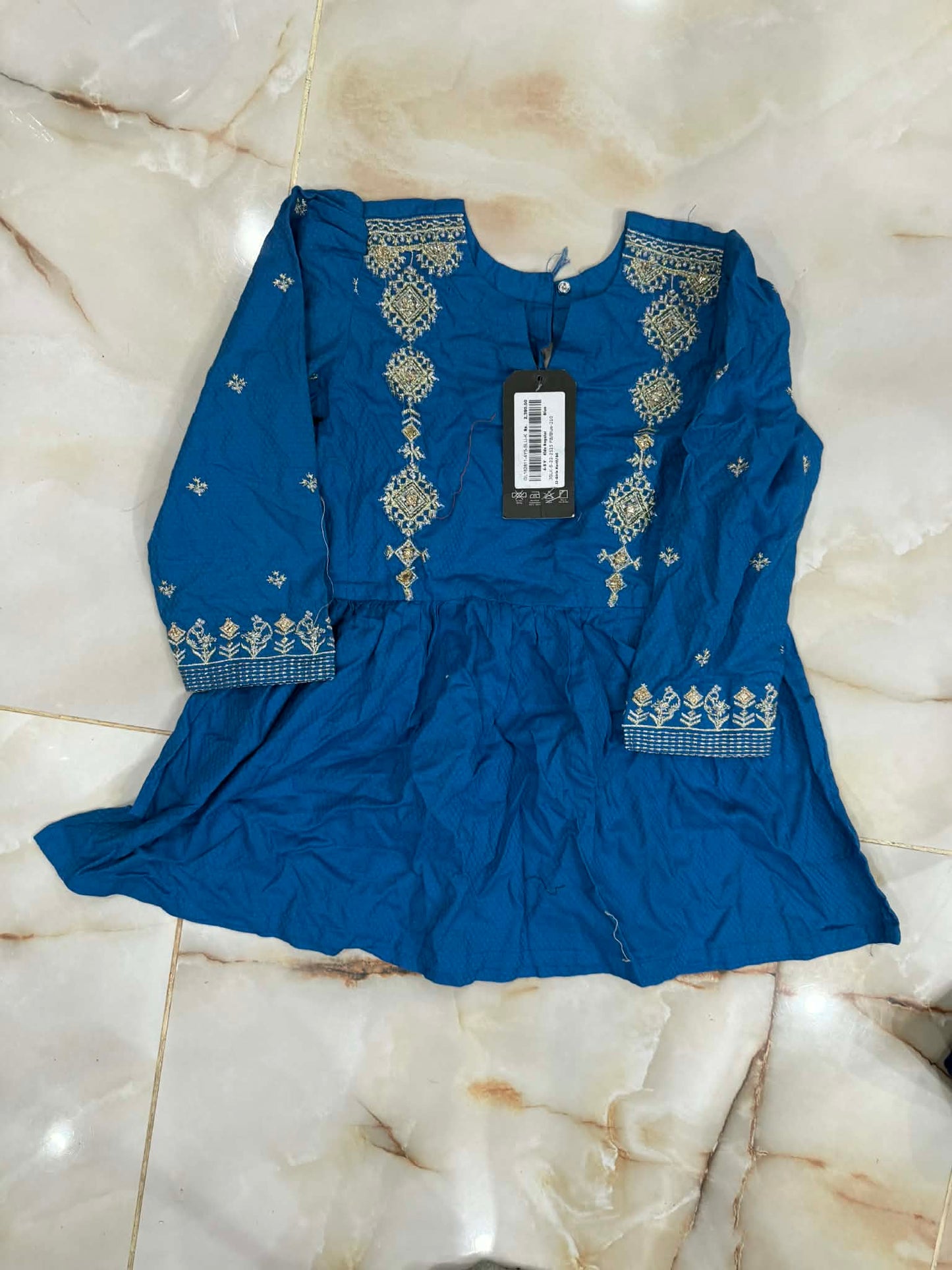 j. 01 pc stitch kurti girls / blue