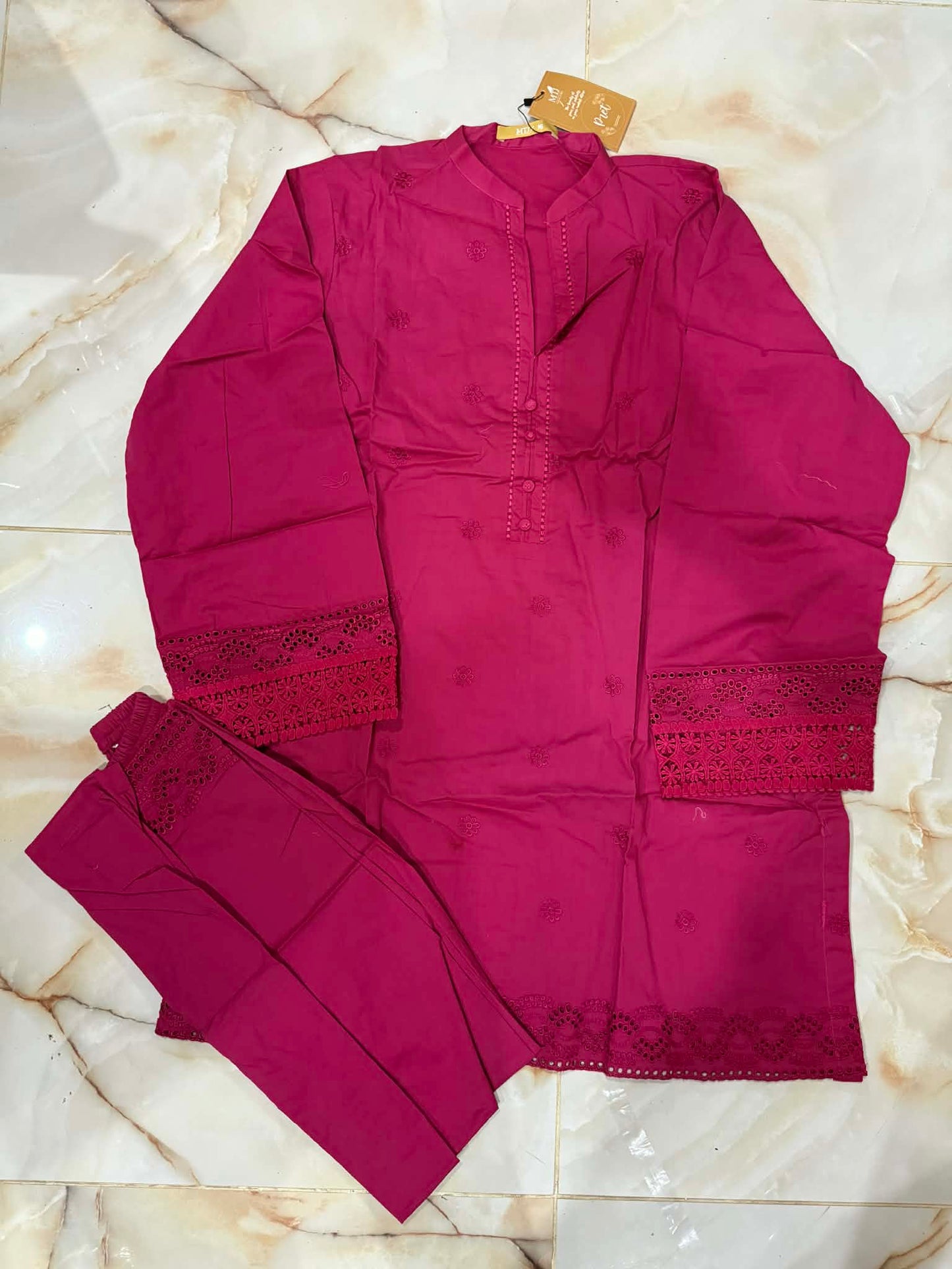 MTJ 02 PC STITCH SUIT / DARK PIINK