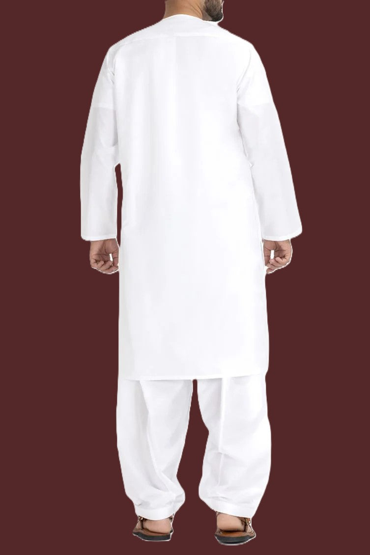 new year sale J. Mens Stitch/ Shalwar Kameez White
