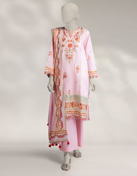 J. 03 PC STITCH SUIT / PINK -317