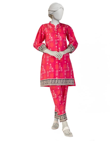 j. 01 pc stitch kurti / pink-369
