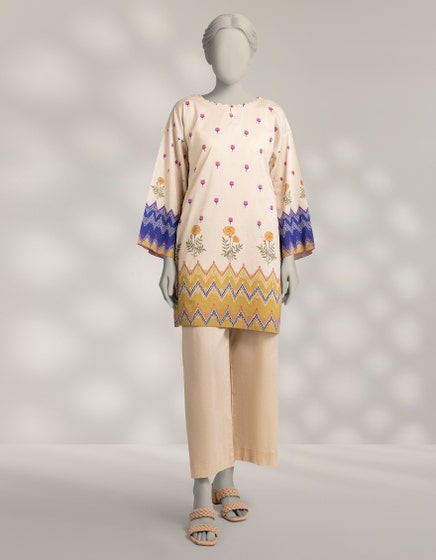 j. 01 pc stitch kurti / off white -581