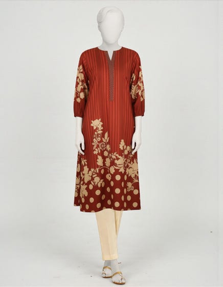 j. 01 pc stitch kurti / maroon -583