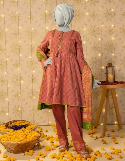 J. 03 PC STITCH SUIT / PINK -617