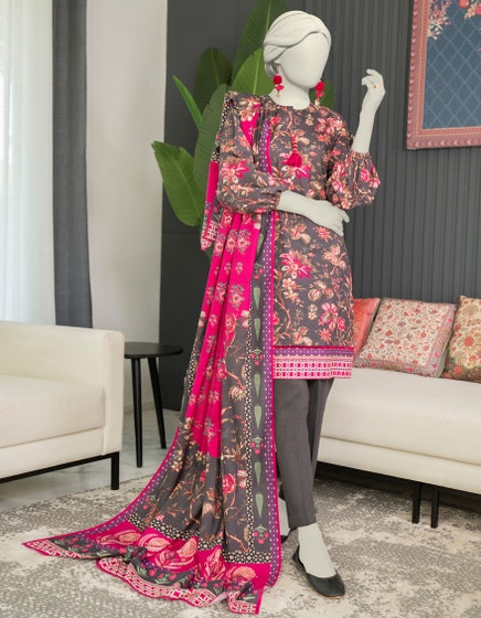 j. 01 pc stitch kurti / black-1757
