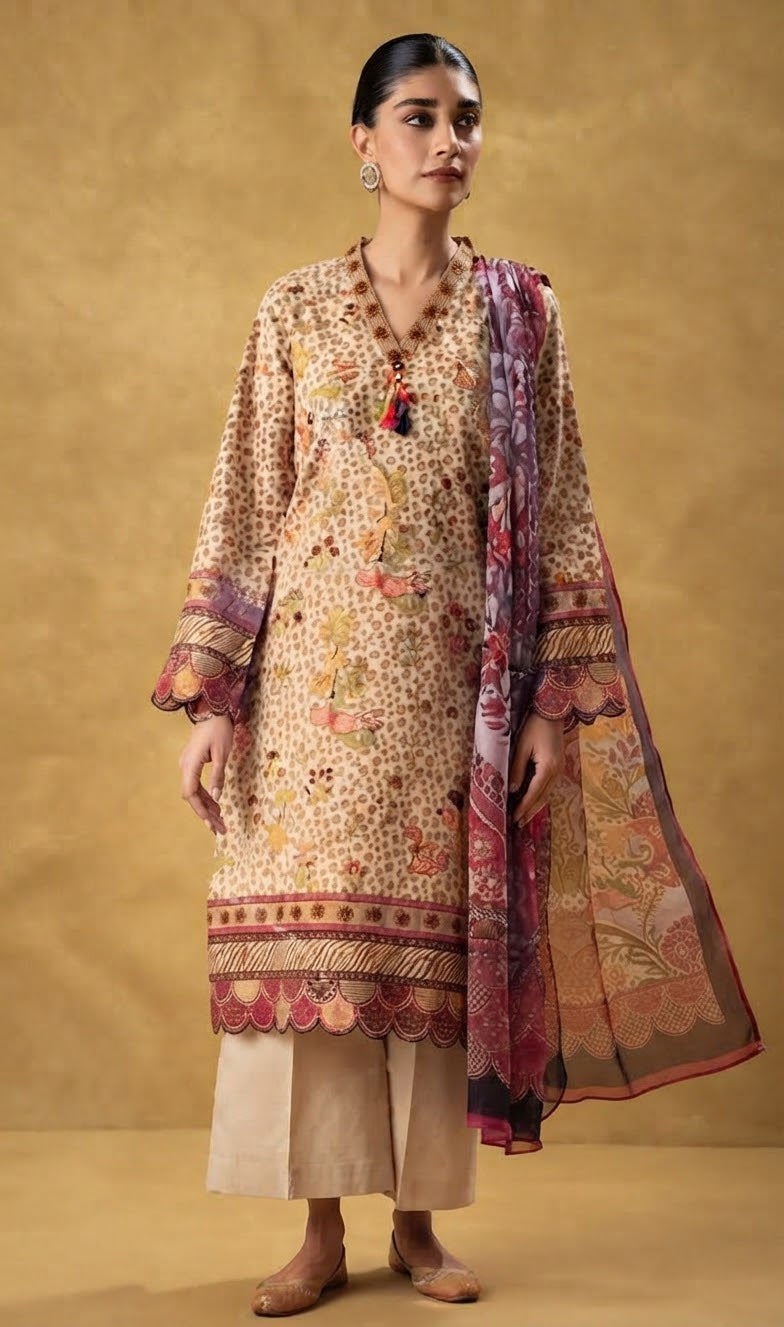 BEECHTREE 03PC khaddar UNSTITCH