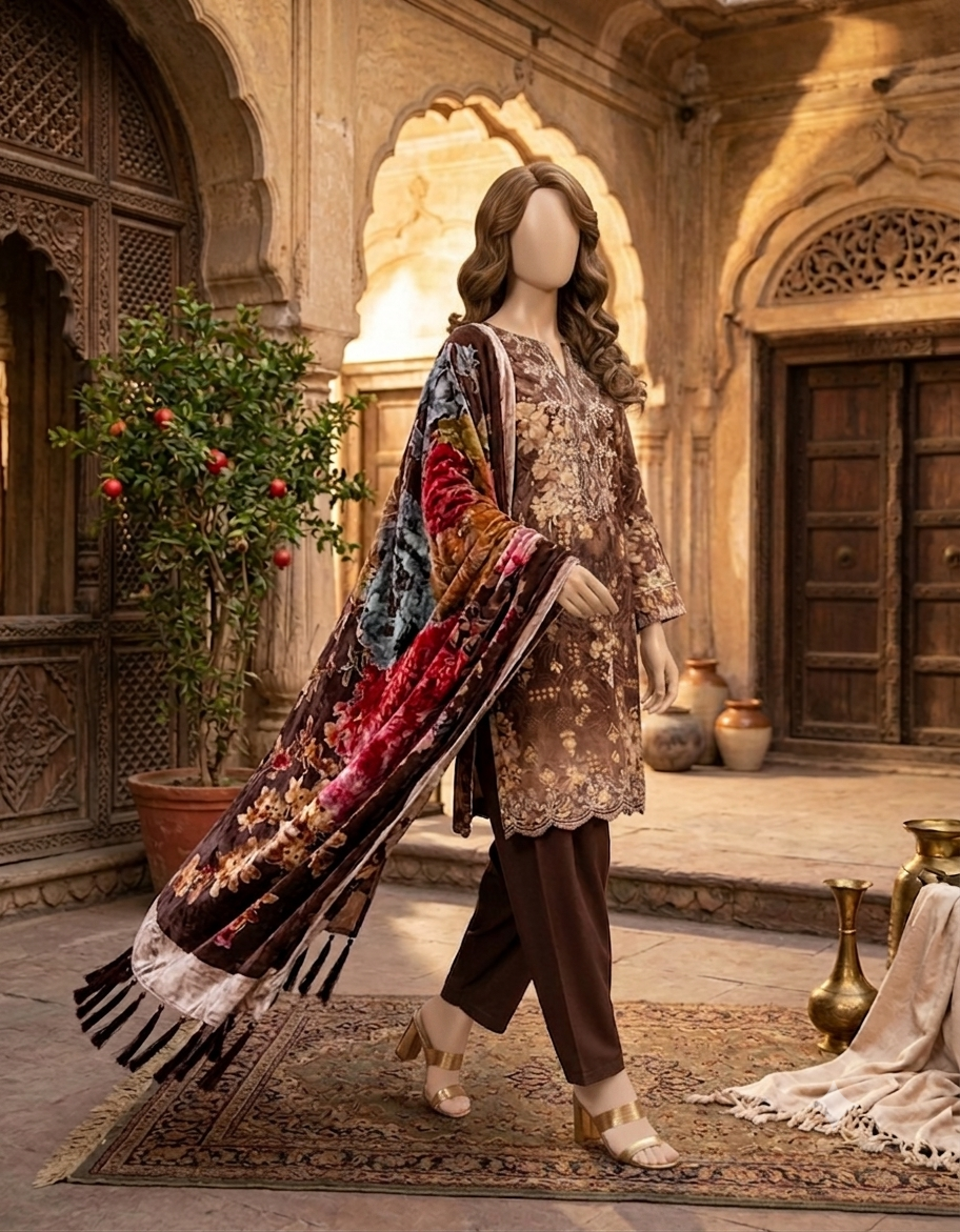 J.03 PC STITCH SUIT / BROWN -251003