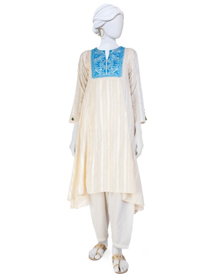 j. teen 01 pc stitch kurti / white