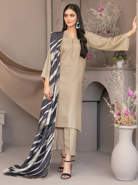 12/12 SALE zeynep tawakal 03 pc stitch suit / cream D5021