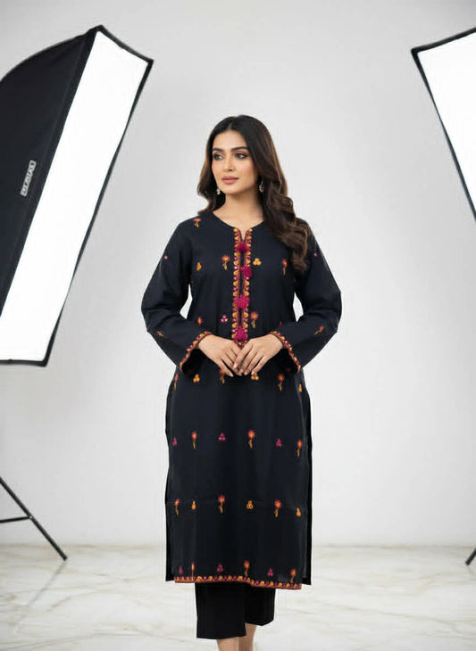 ZELLBURY 01 PC STITCH KURTI / BLACK