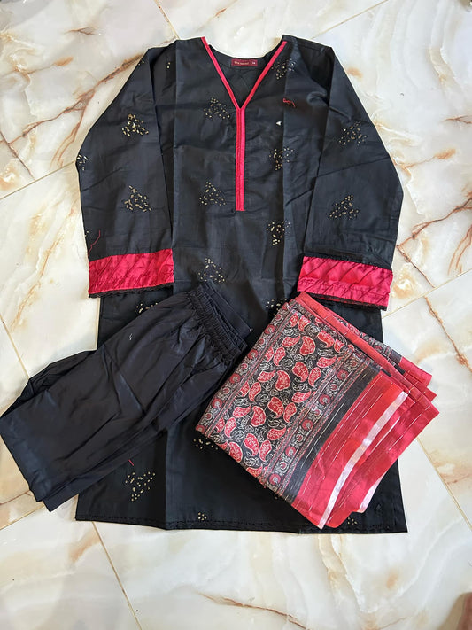BIN SAEED / 03PCS STITCH SUIT / BLACK