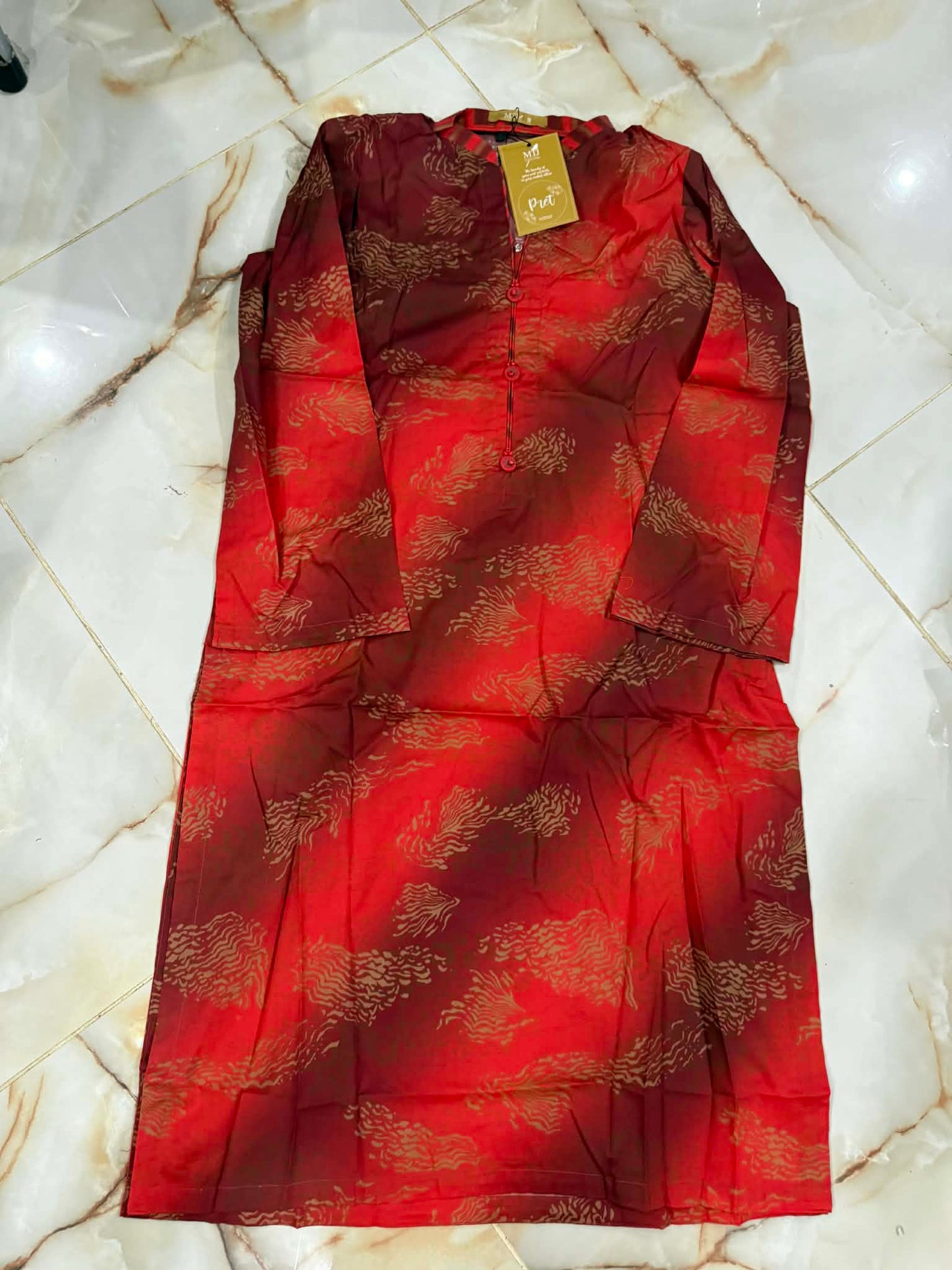 MTJ 01 PC STITCH KURTI / RED
