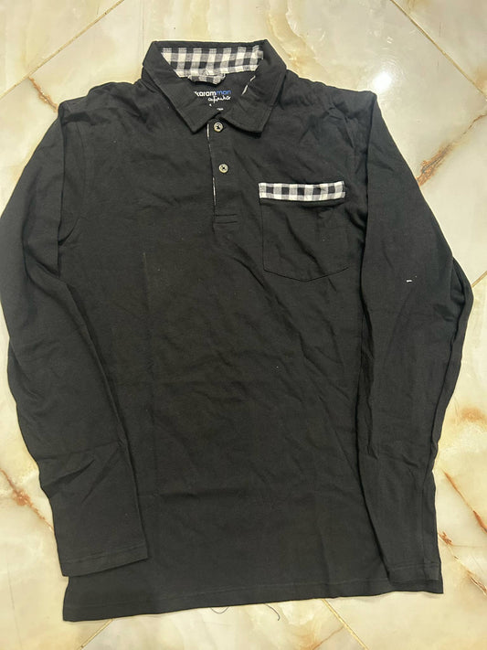 alkaram 01 pc stitch shirt / black