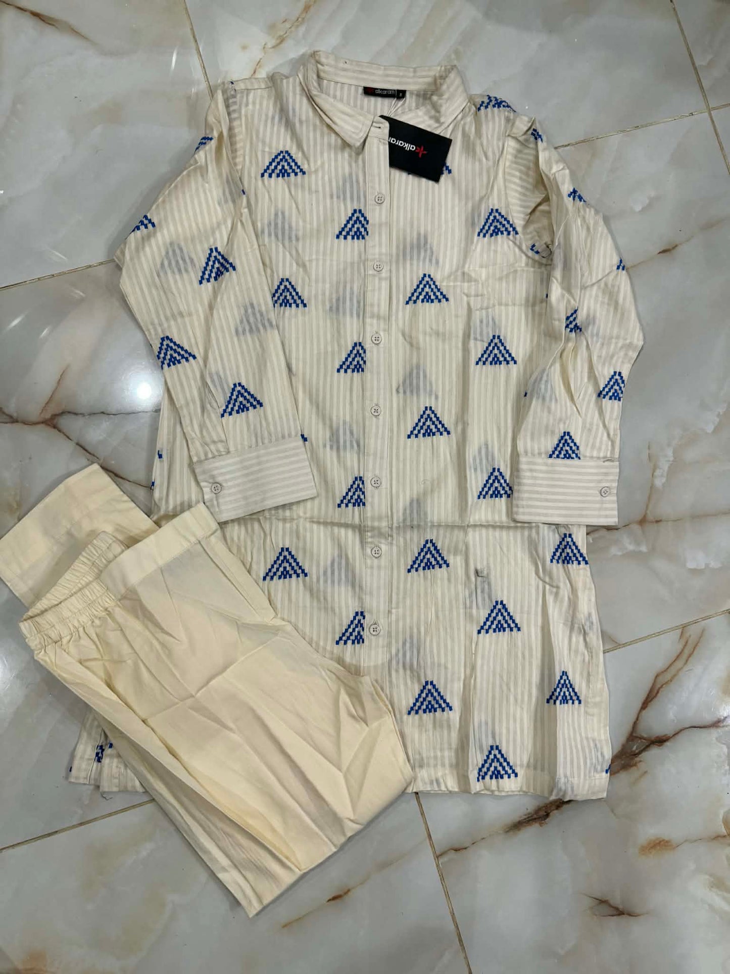 AL KARAM 02 PC STITCH SUIT / WHITE