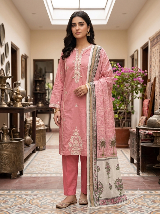ZELLBURY 02 PC STITCH SHIRT DUPPATA / 0103583