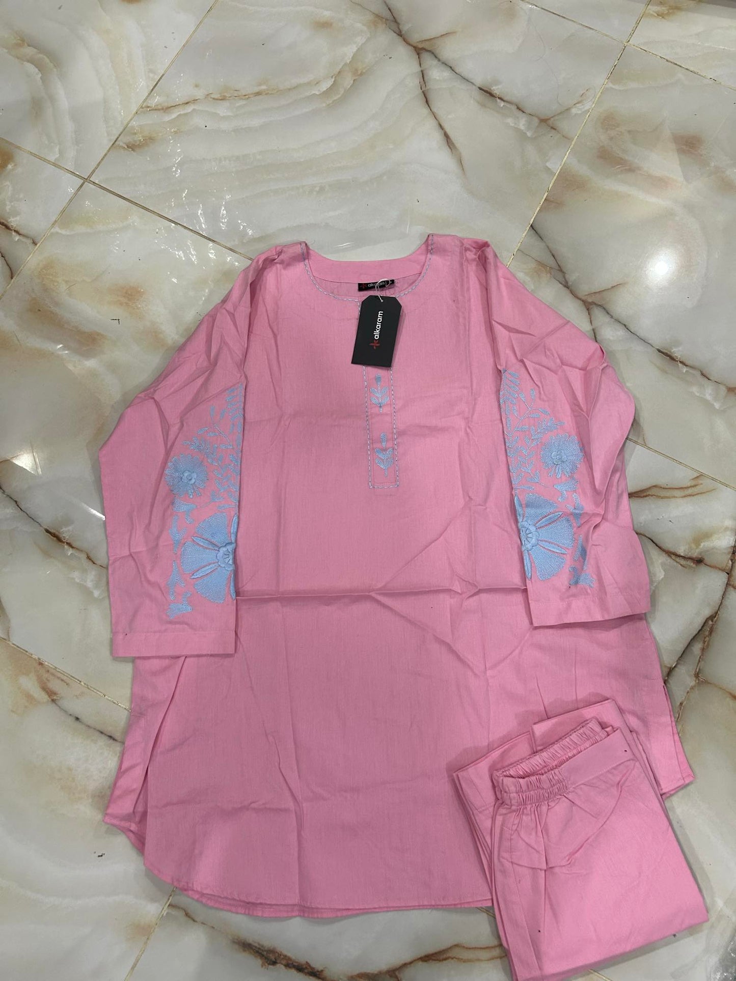 al karam 02 pc stitch suit / pink