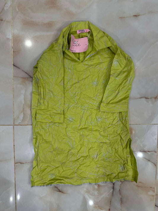 al karam 01 pc stitch kurti girls / light green