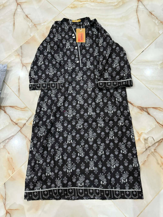 MTJ 01 PC STITCH KURTI / BLACK