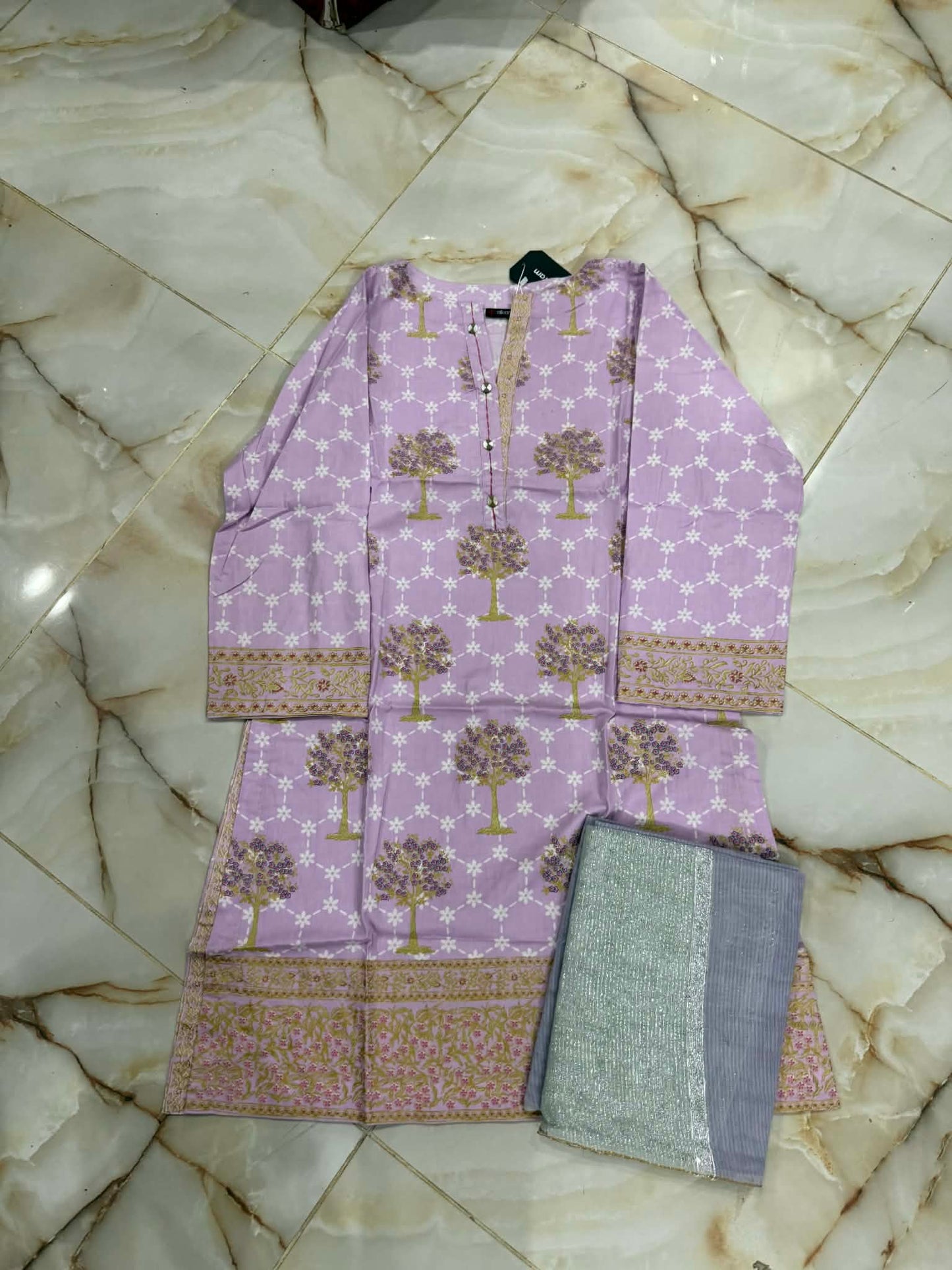 AL KARAM 02 PC STITCH SUIT / LIGHT PURLPE