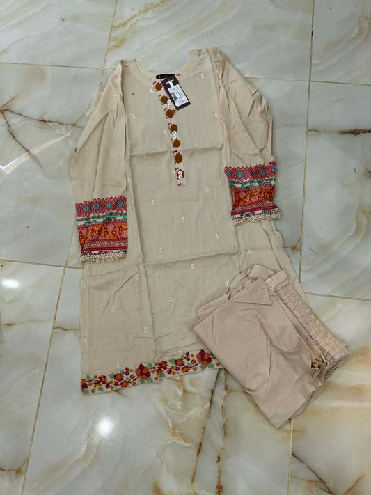 j. 02 pc stitch suit / beige -5115