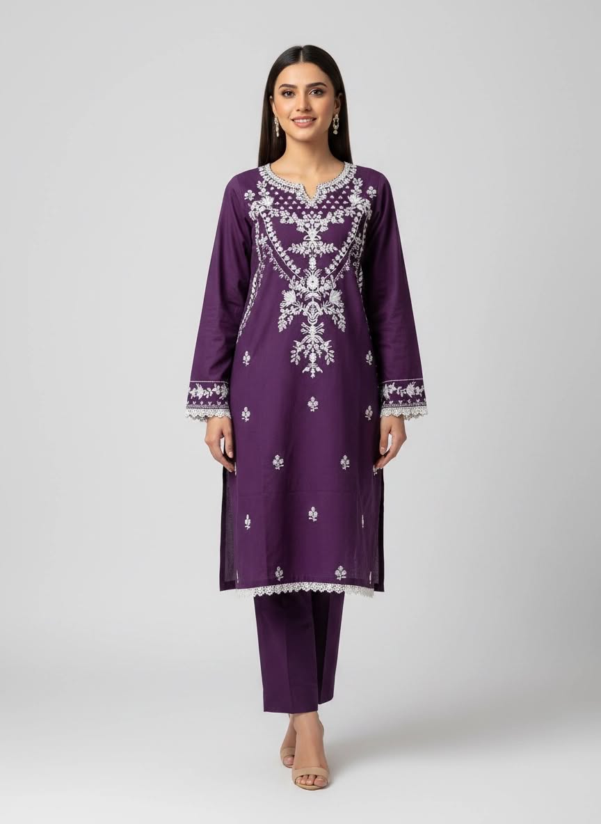 ORIENT 02 PC STITCH SUIT / PURPLE
