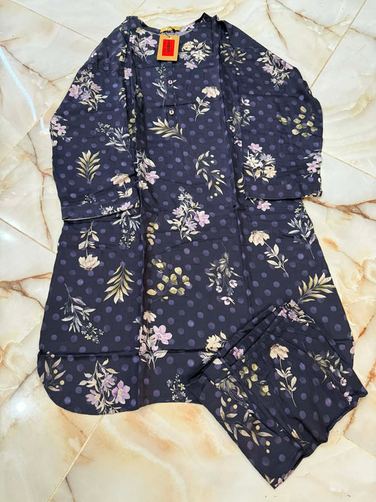 MTJ 02 PC STITCH SUIT / PURPLE -4123