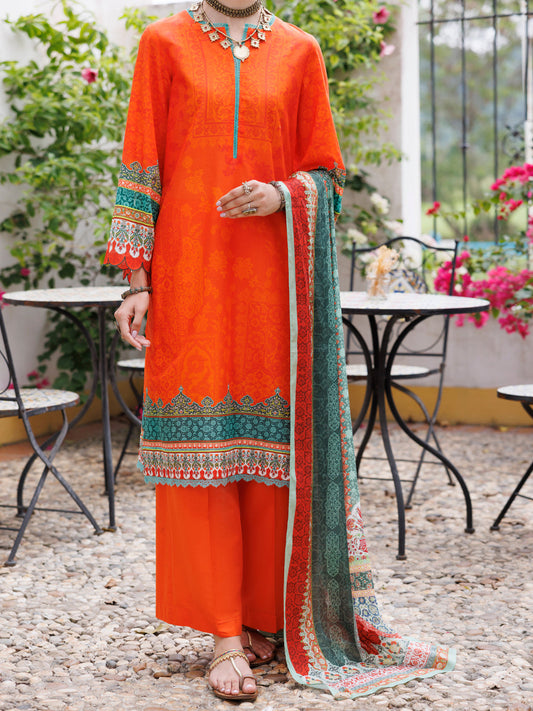 ALMIRAH 03 PC UNSTITCH SUIT / 0RANGE -2003