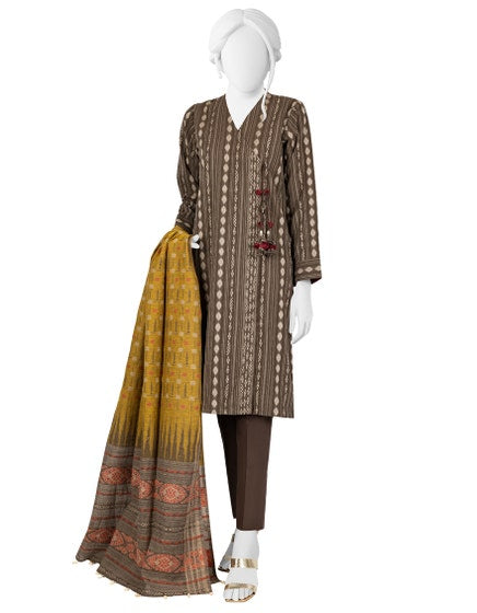 j. 03 pc stitch suit / mud brown / amber