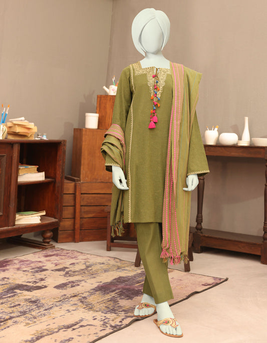 j. teens 03 pc stitch suit / olive