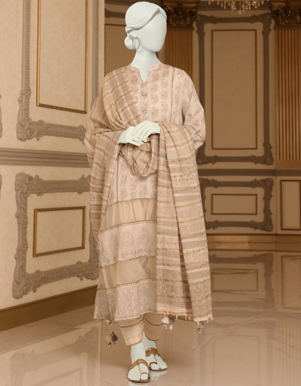 J. 03 PC STITCH SUIT / BEIGE -052